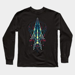 The Space-ship sacred geometry Long Sleeve T-Shirt